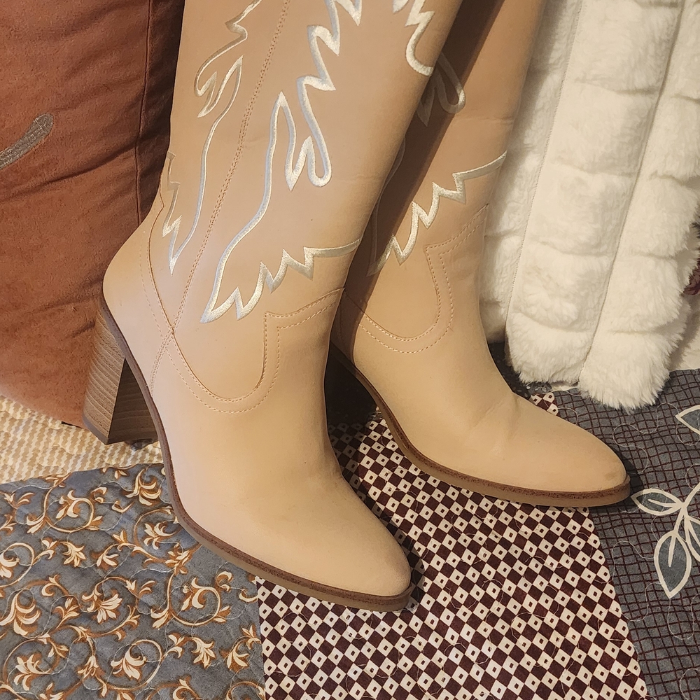Maurices Blush Pink Cowboy Boots
